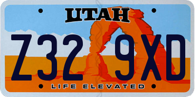 UT license plate Z329XD