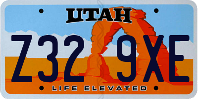 UT license plate Z329XE