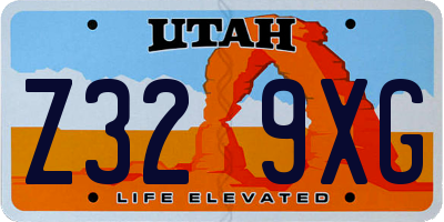 UT license plate Z329XG