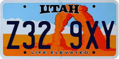 UT license plate Z329XY