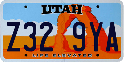 UT license plate Z329YA