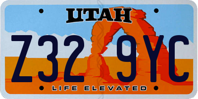 UT license plate Z329YC