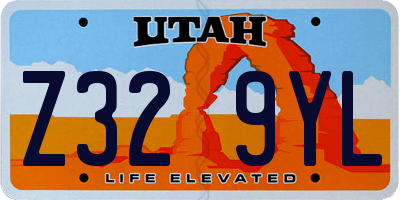 UT license plate Z329YL