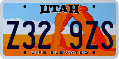 UT license plate Z329ZS