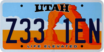 UT license plate Z331EN