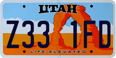 UT license plate Z331FD
