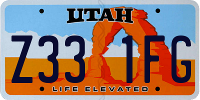 UT license plate Z331FG