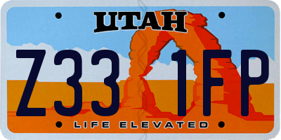 UT license plate Z331FP
