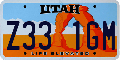 UT license plate Z331GM