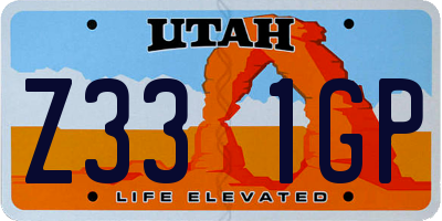 UT license plate Z331GP