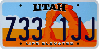UT license plate Z331JJ