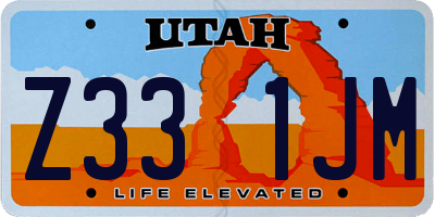 UT license plate Z331JM