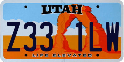UT license plate Z331LW