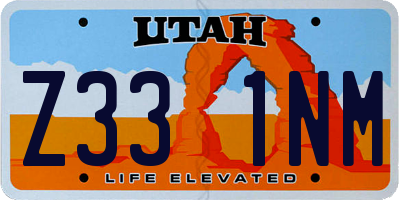 UT license plate Z331NM