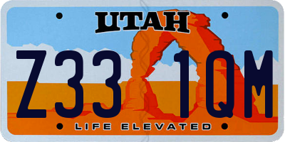 UT license plate Z331QM