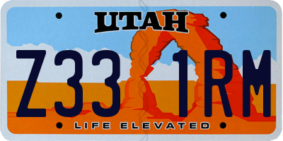 UT license plate Z331RM