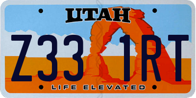 UT license plate Z331RT