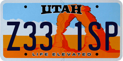 UT license plate Z331SP