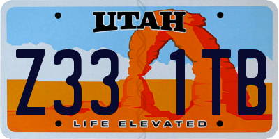 UT license plate Z331TB