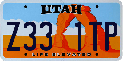 UT license plate Z331TP
