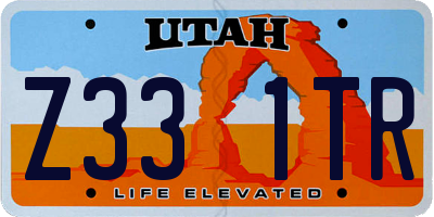 UT license plate Z331TR