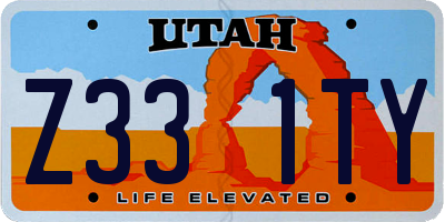 UT license plate Z331TY