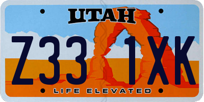 UT license plate Z331XK