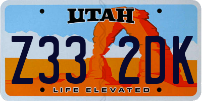 UT license plate Z332DK
