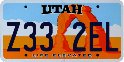 UT license plate Z332EL