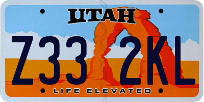 UT license plate Z332KL