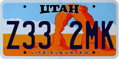 UT license plate Z332MK
