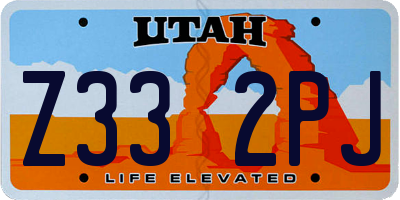 UT license plate Z332PJ