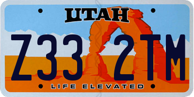 UT license plate Z332TM