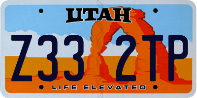 UT license plate Z332TP