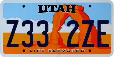 UT license plate Z332ZE
