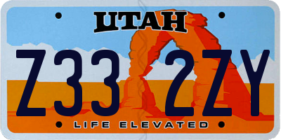 UT license plate Z332ZY