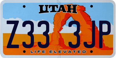 UT license plate Z333JP
