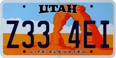 UT license plate Z334EI