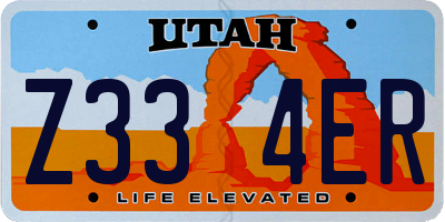UT license plate Z334ER