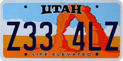 UT license plate Z334LZ