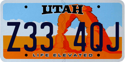 UT license plate Z334QJ