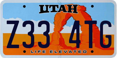 UT license plate Z334TG