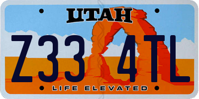 UT license plate Z334TL