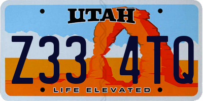 UT license plate Z334TQ