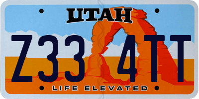 UT license plate Z334TT