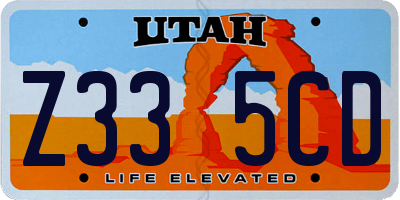 UT license plate Z335CD