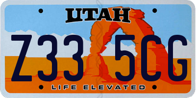 UT license plate Z335CG