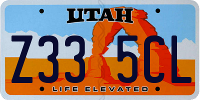 UT license plate Z335CL