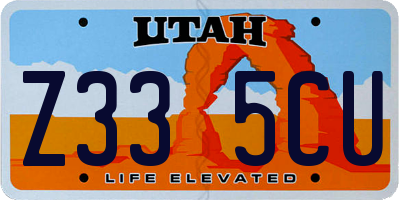 UT license plate Z335CU