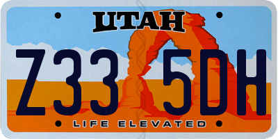 UT license plate Z335DH